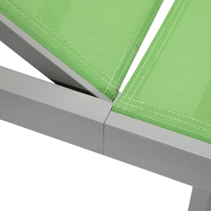 Marlin Patio Chaise Lounge Chair with Grey Aluminum Frame, Set of 2 - Elax Furniture