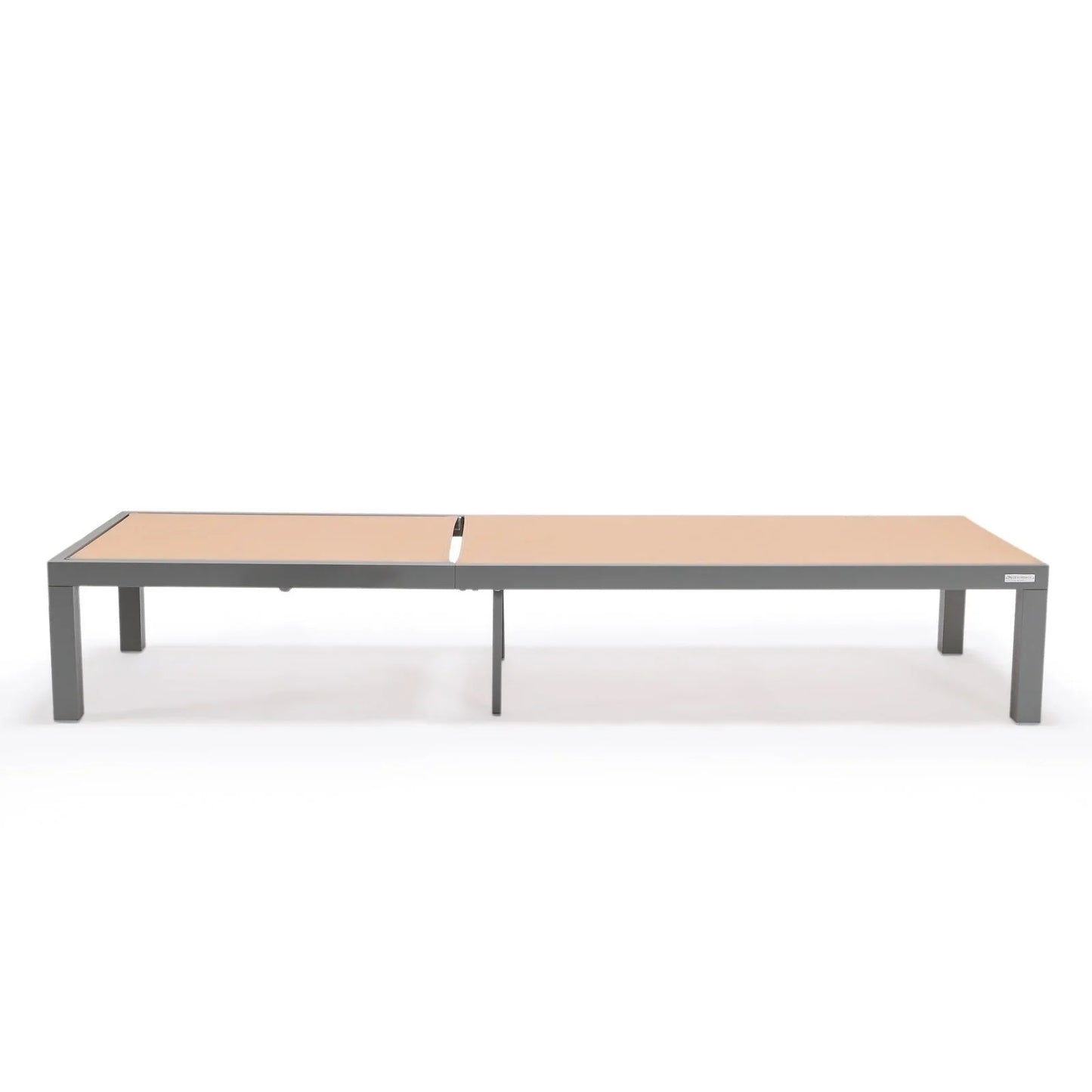 Marlin Patio Chaise Lounge Chair with Grey Aluminum Frame, Set of 2 - Elax Furniture