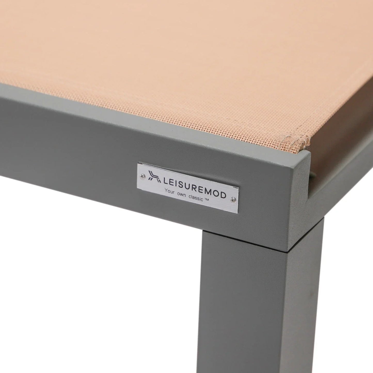 Marlin Patio Chaise Lounge Chair with Grey Aluminum Frame, Set of 2 - Elax Furniture