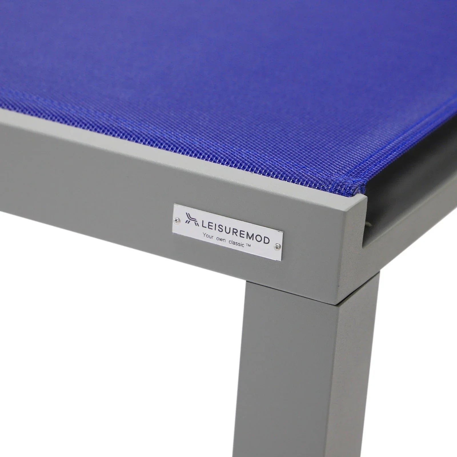 Marlin Patio Chaise Lounge Chair with Grey Aluminum Frame, Set of 2 - Elax Furniture