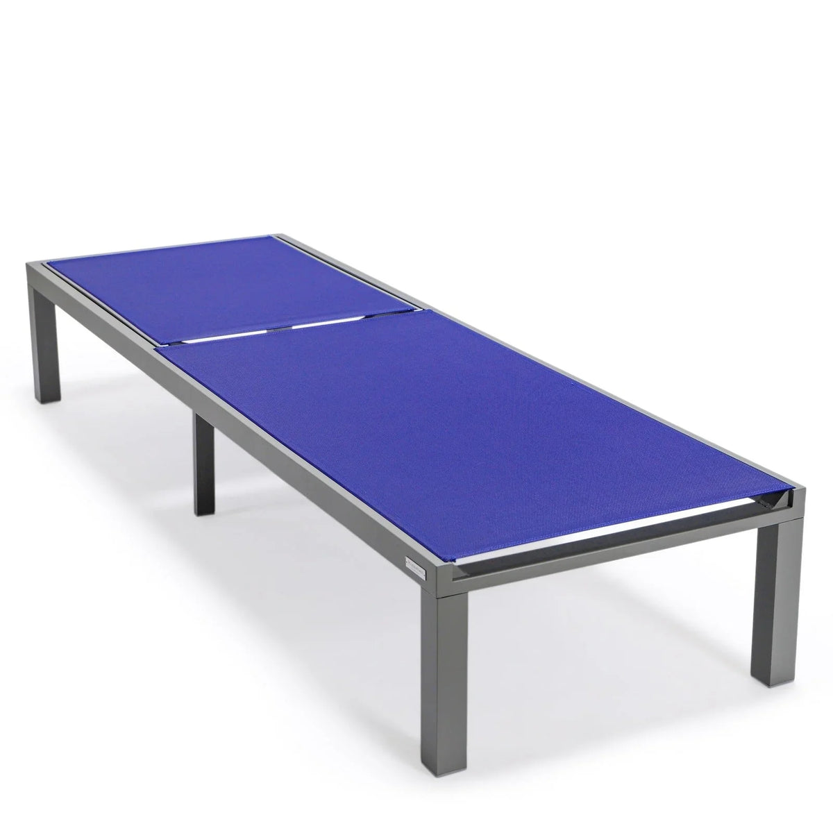 Marlin Patio Chaise Lounge Chair with Grey Aluminum Frame, Set of 2 - Elax Furniture