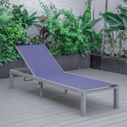 Marlin Aluminum Outdoor Chaise Lounge Chair with Sling Fabric Seat - Elax Furniture