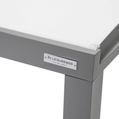 Marlin Patio Chaise Lounge Chair with Grey Aluminum Frame, Set of 2 - Elax Furniture