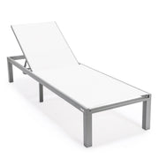 Marlin Aluminum Outdoor Chaise Lounge Chair with Sling Fabric Seat - Elax Furniture