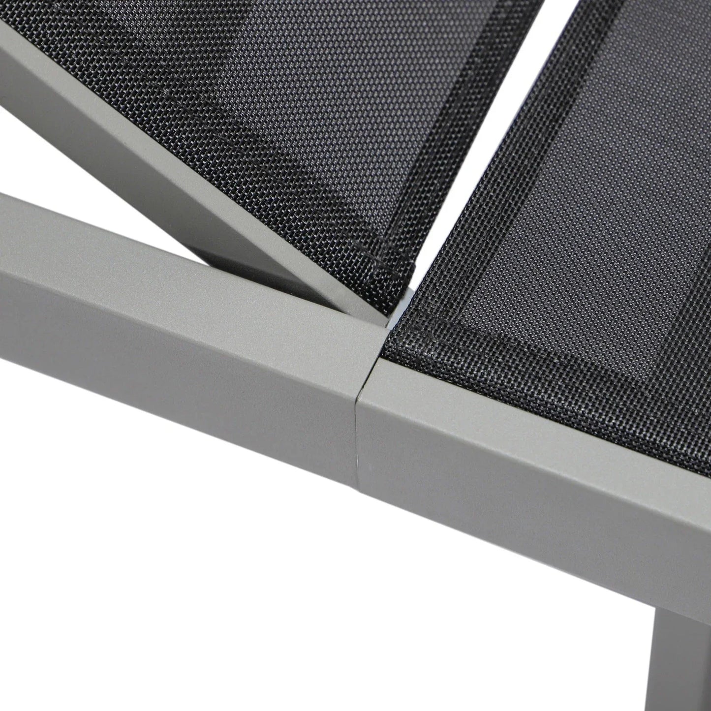 Marlin Modern Gray Aluminum Outdoor Chaise Lounge Chair With Square Fire Pit Side Table Set of 2 - Elax Furniture