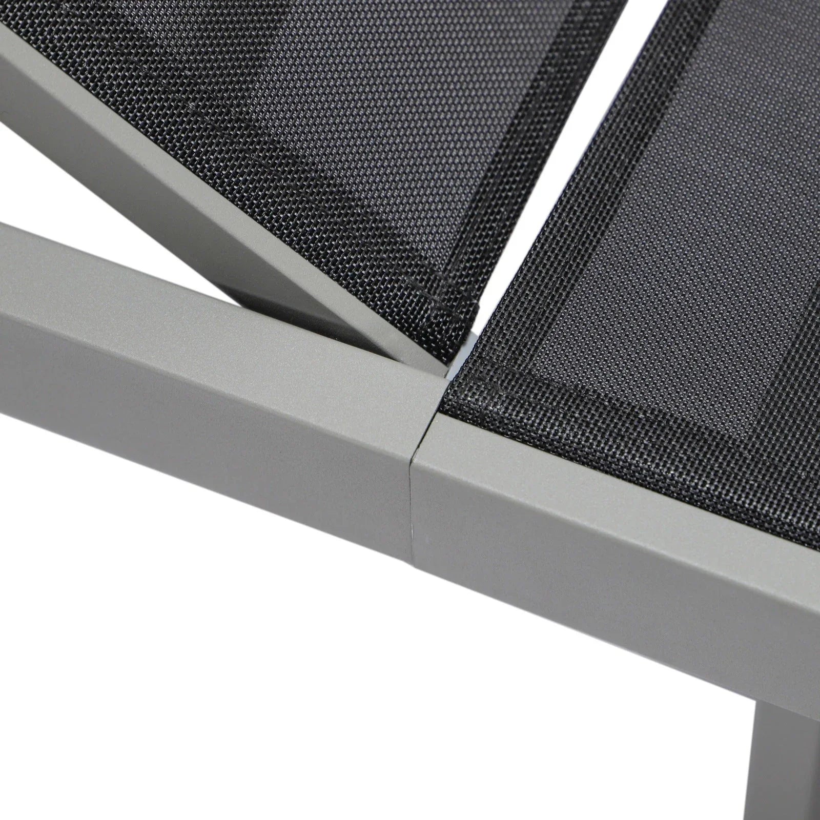 Marlin Modern Gray Aluminum Outdoor Chaise Lounge Chair With Square Fire Pit Side Table Set of 2 - Elax Furniture