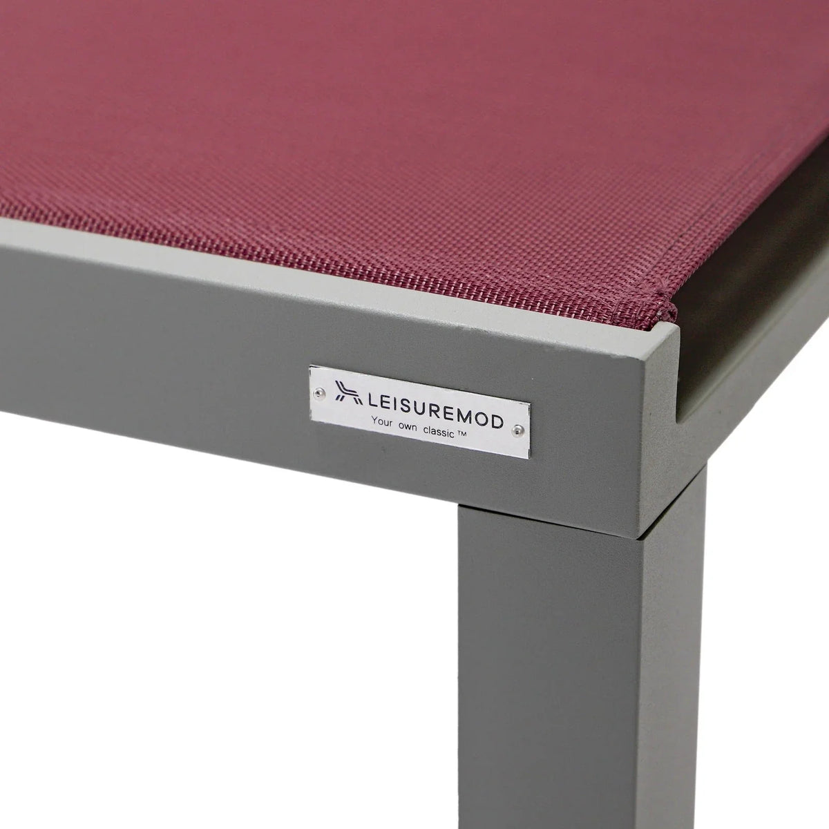 Marlin Modern Gray Aluminum Outdoor Chaise Lounge Chair With Square Fire Pit Side Table Set of 2 - Elax Furniture