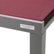 Marlin Modern Gray Aluminum Outdoor Chaise Lounge Chair With Square Fire Pit Side Table Set of 2 - Elax Furniture