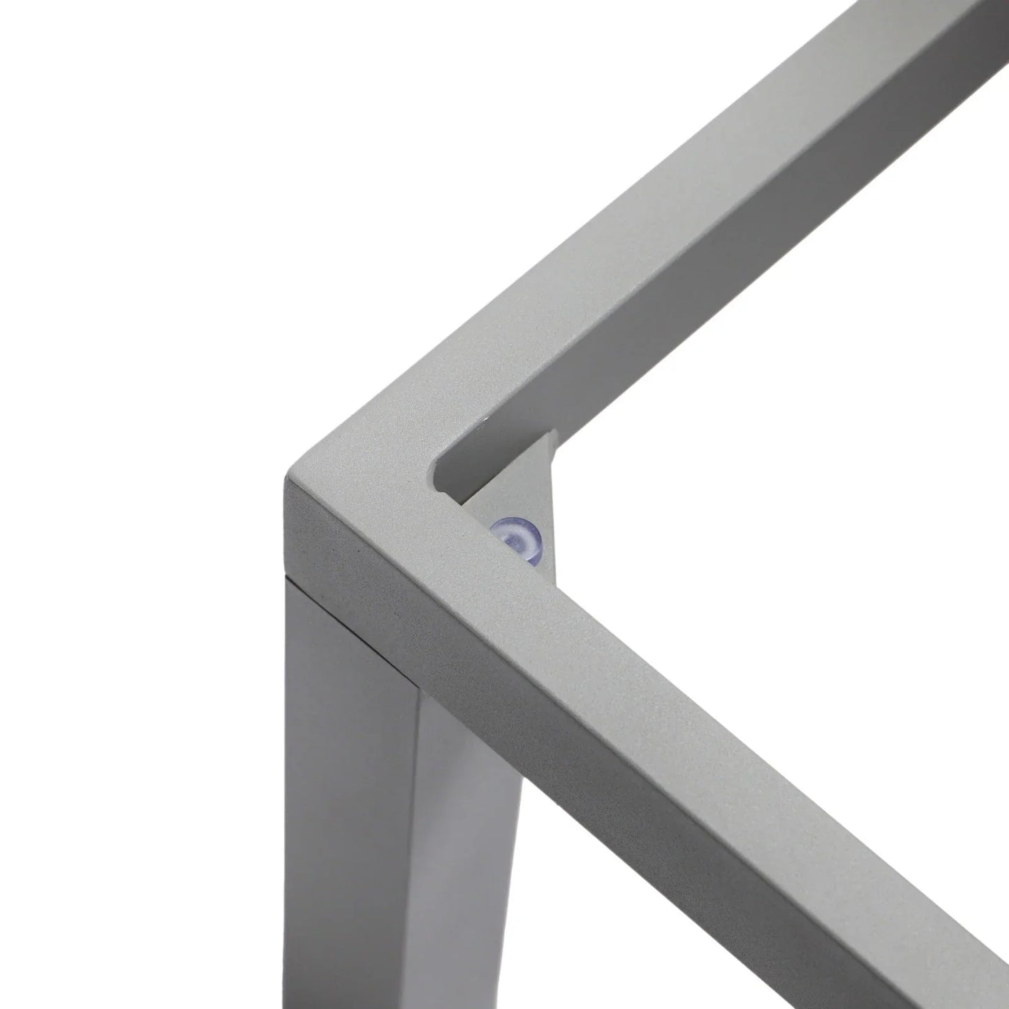 Marlin Modern Gray Aluminum Outdoor Chaise Lounge Chair With Square Fire Pit Side Table Set of 2 - Elax Furniture