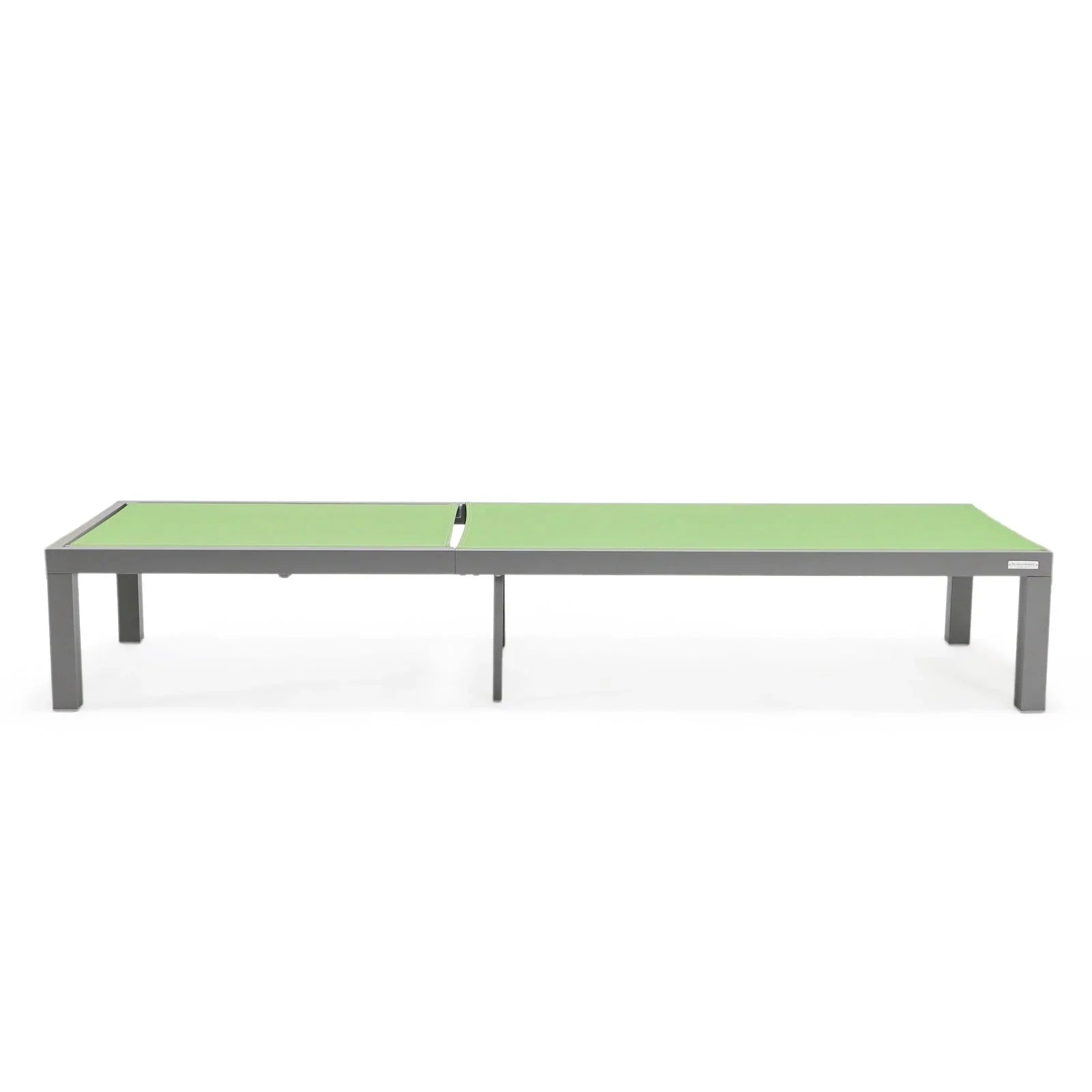 Marlin Modern Gray Aluminum Outdoor Chaise Lounge Chair With Square Fire Pit Side Table Set of 2 - Elax Furniture