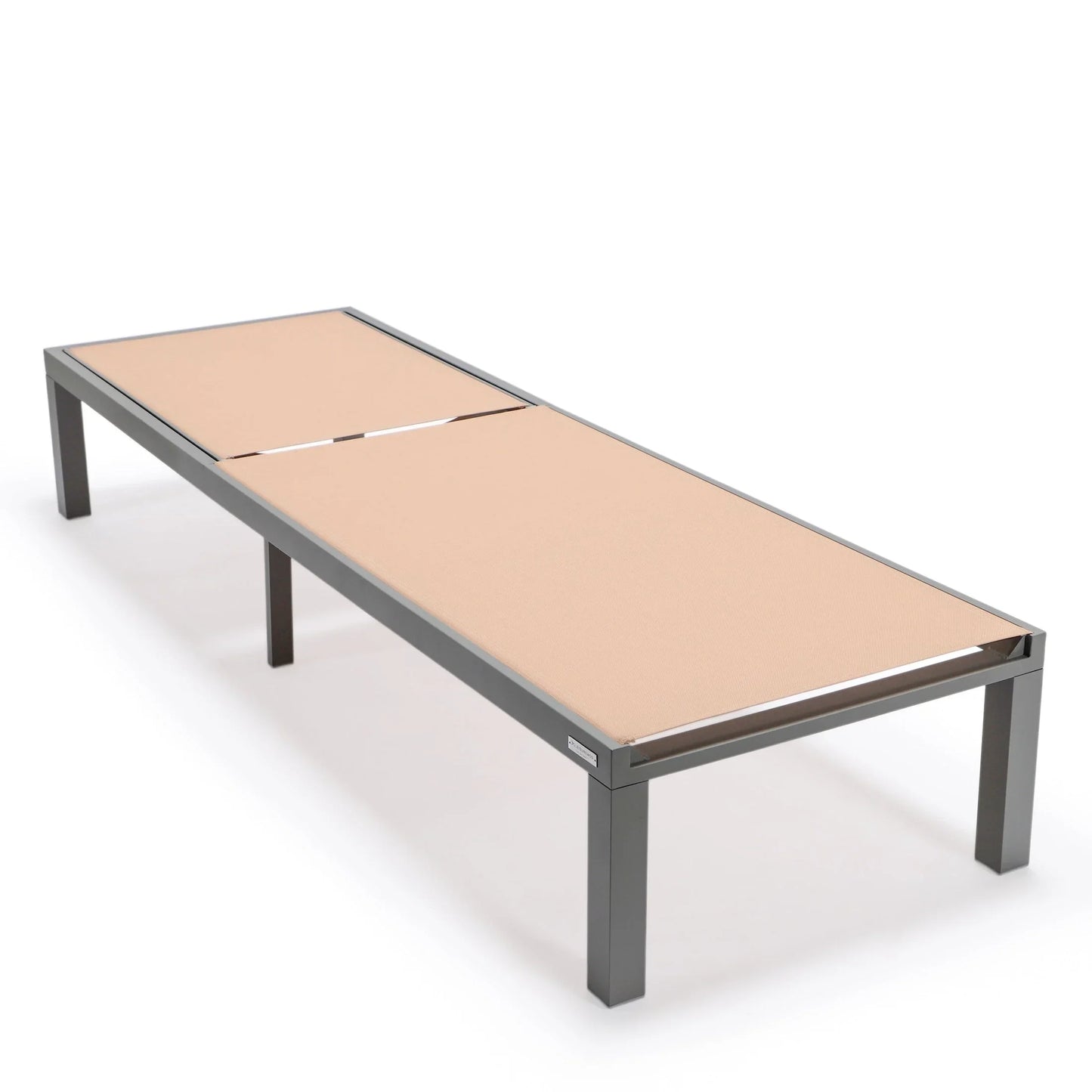 Marlin Aluminum Outdoor Chaise Lounge Chair with a Square Fire Pit Table - Elax Furniture