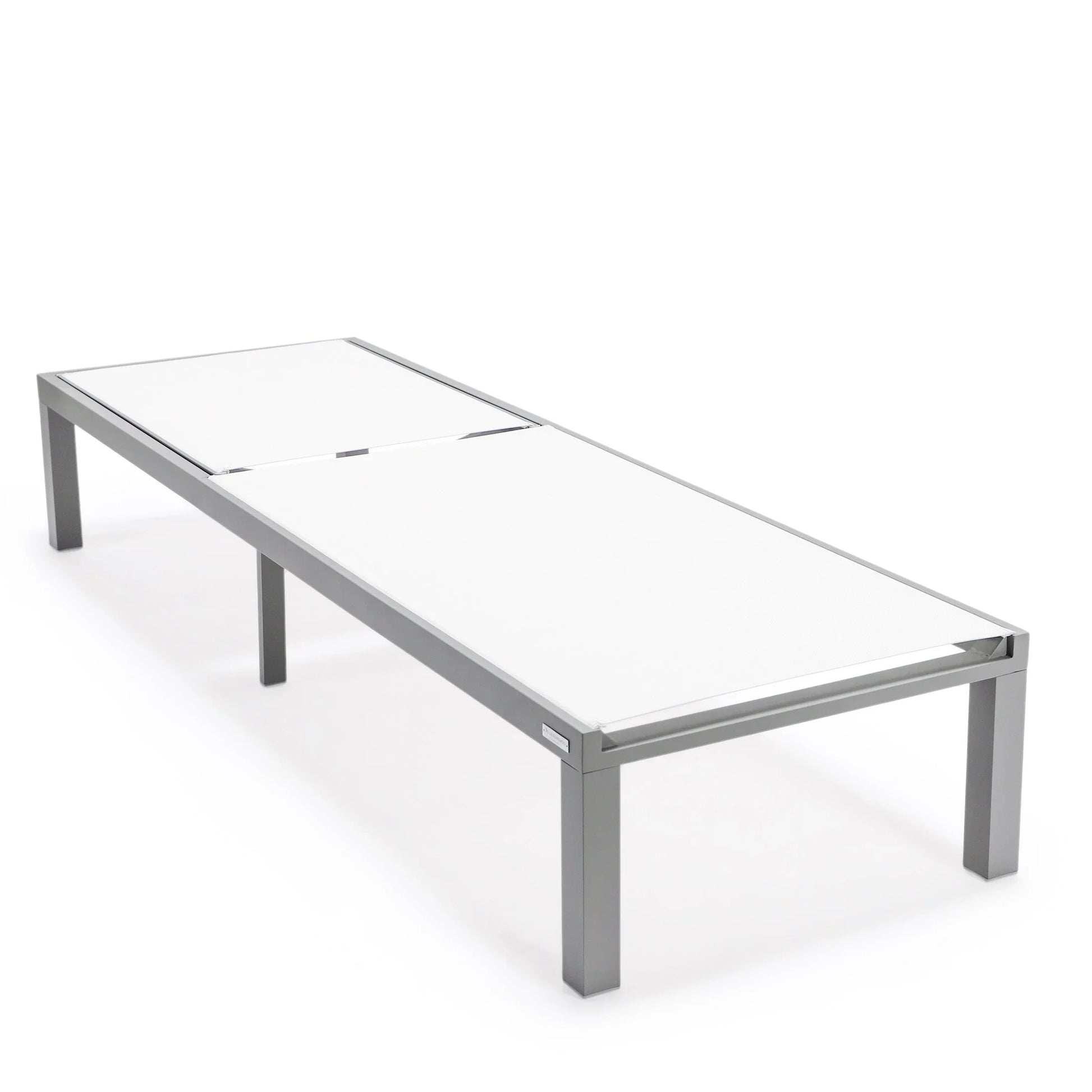 Marlin Aluminum Outdoor Chaise Lounge Chair with a Square Fire Pit Table - Elax Furniture