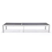 Marlin Patio Chaise Lounge Chair with White Aluminum Frame, Set of 2 - Elax Furniture