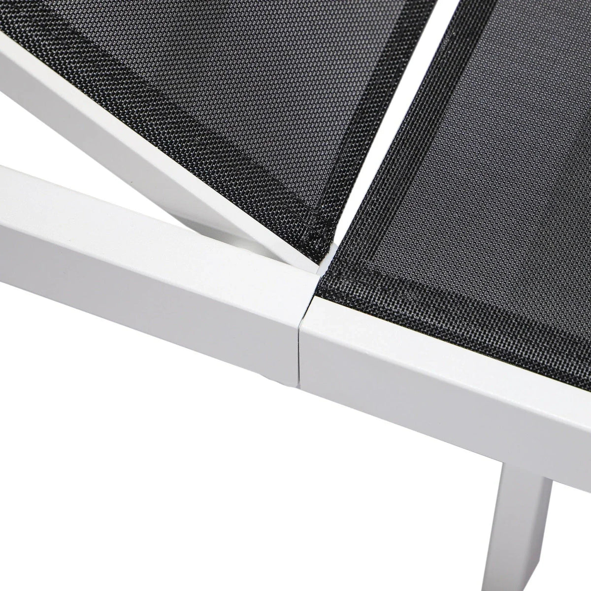 Marlin Patio Chaise Lounge Chair with White Aluminum Frame, Set of 2 - Elax Furniture