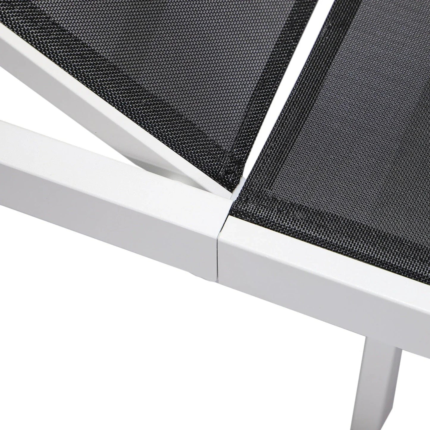 Marlin Patio Chaise Lounge Chair with White Aluminum Frame, Set of 2 - Elax Furniture