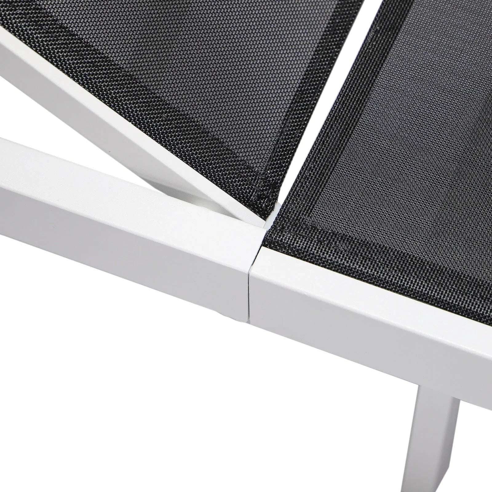 Marlin Patio Chaise Lounge Chair with White Aluminum Frame, Set of 2 - Elax Furniture