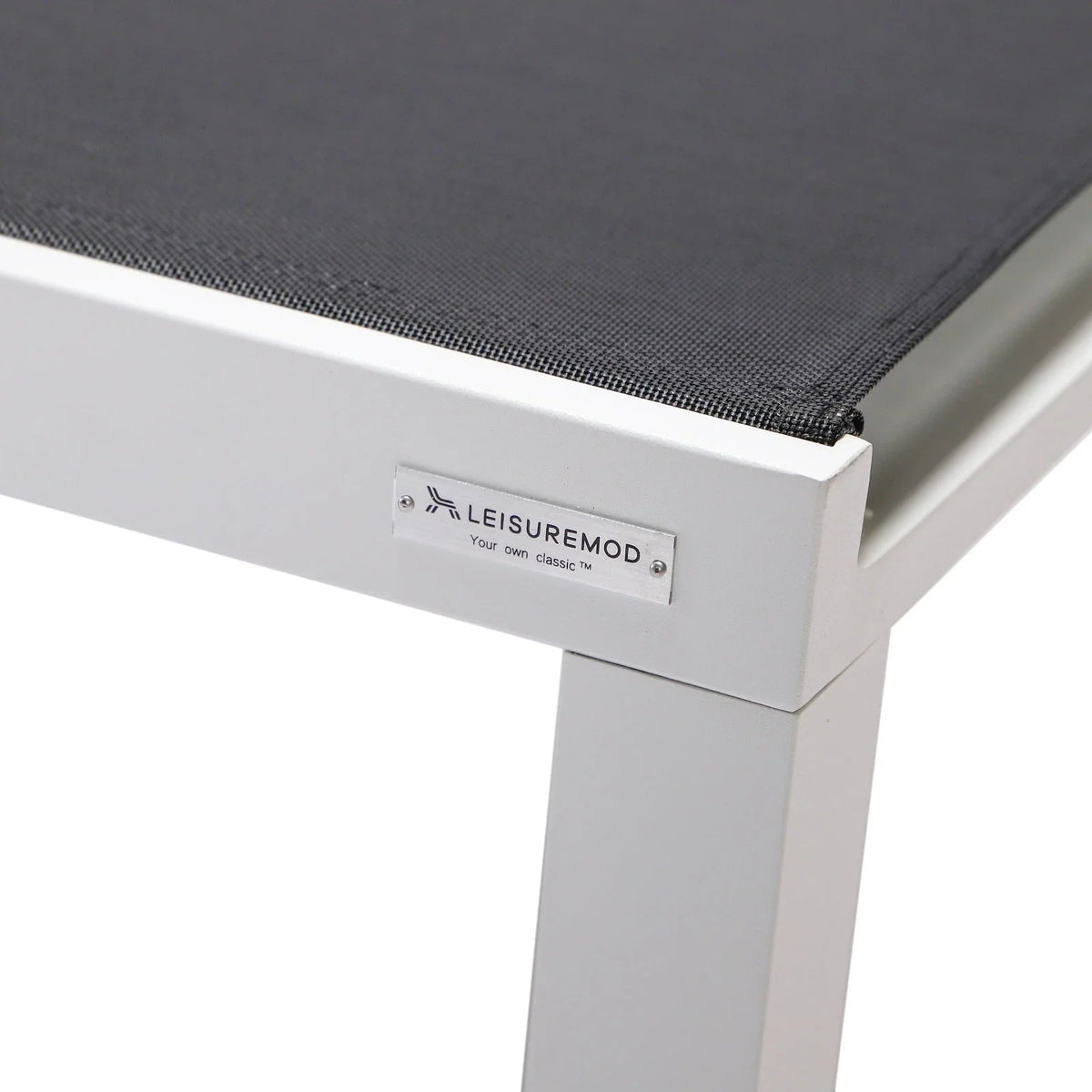 Marlin Patio Chaise Lounge Chair with White Aluminum Frame, Set of 2 - Elax Furniture