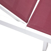 Marlin Patio Chaise Lounge Chair with White Aluminum Frame, Set of 2 - Elax Furniture