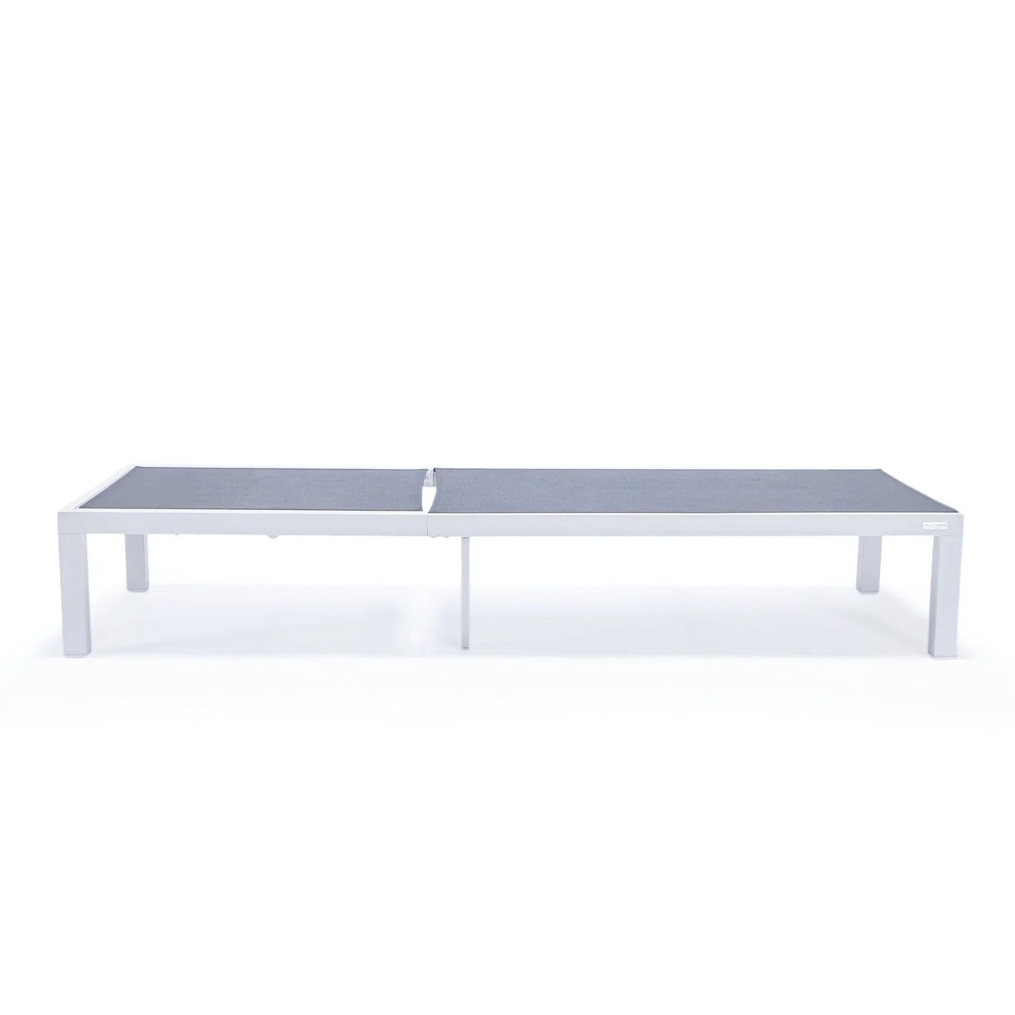 Marlin Patio Chaise Lounge Chair with White Aluminum Frame, Set of 2 - Elax Furniture