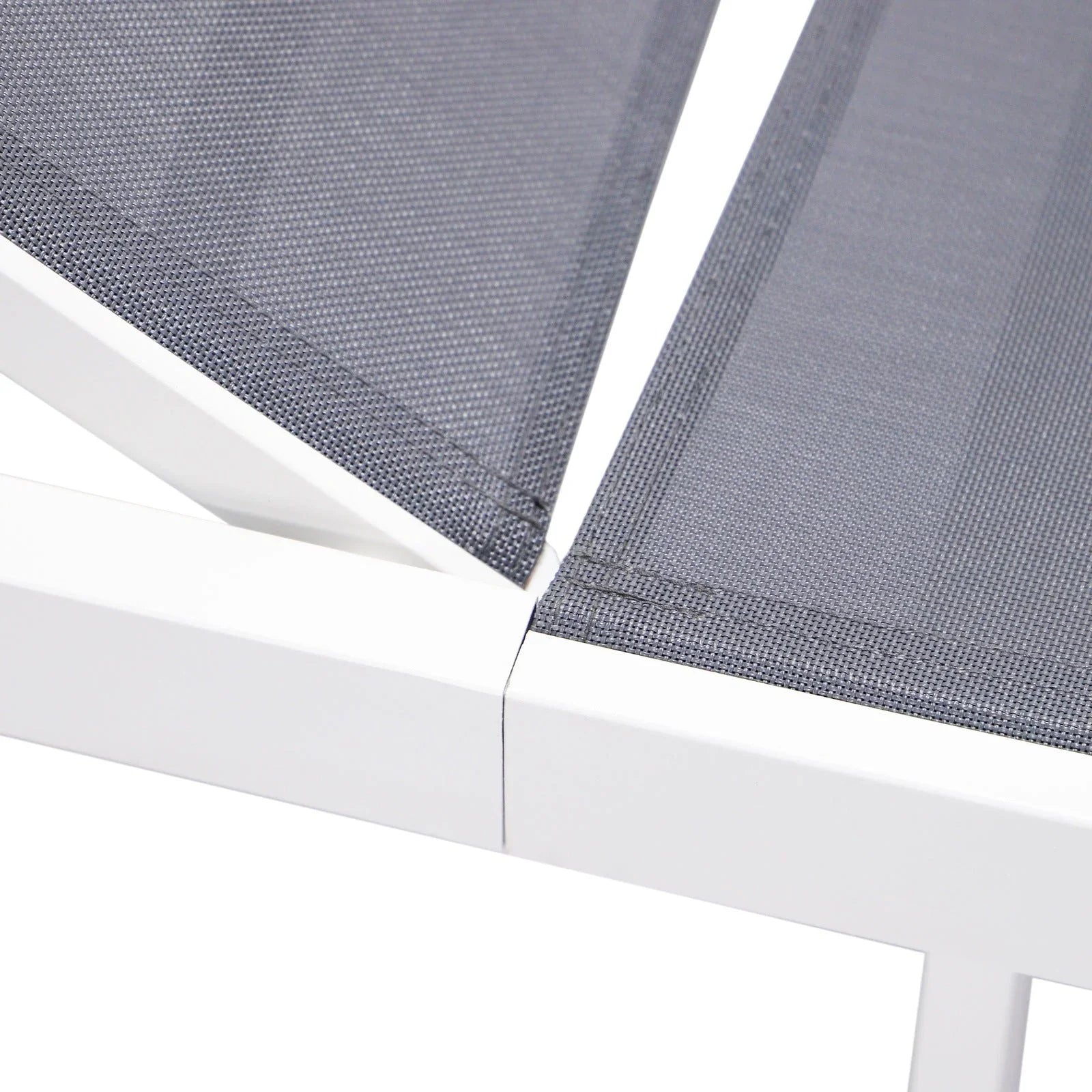 Marlin Patio Chaise Lounge Chair with White Aluminum Frame, Set of 2 - Elax Furniture