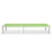 Marlin Patio Chaise Lounge Chair with White Aluminum Frame, Set of 2 - Elax Furniture