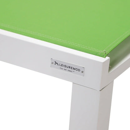 Marlin Patio Chaise Lounge Chair with White Aluminum Frame, Set of 2 - Elax Furniture