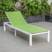Marlin Aluminum Outdoor Chaise Lounge Chair with Sling Fabric Seat - Elax Furniture
