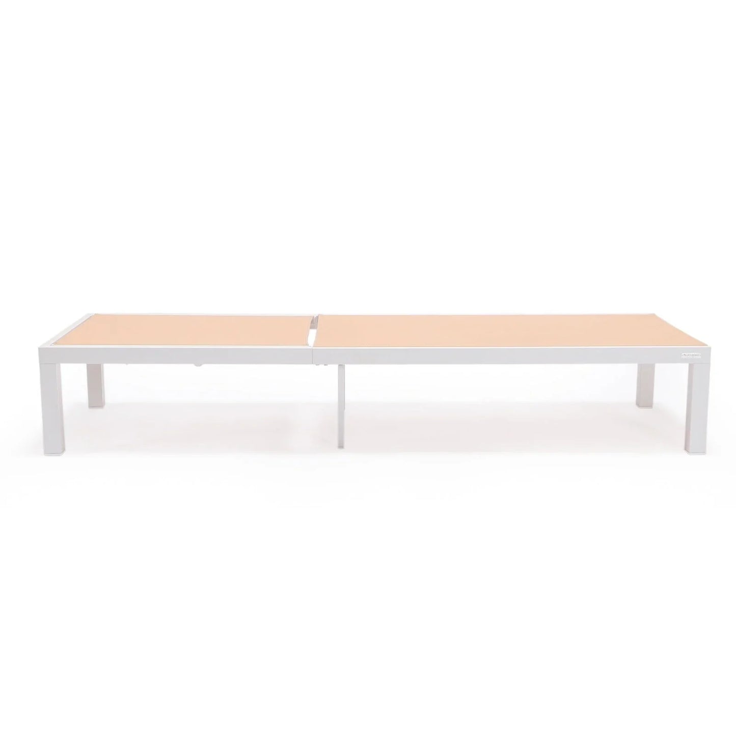 Marlin Patio Chaise Lounge Chair with White Aluminum Frame, Set of 2 - Elax Furniture