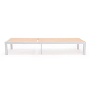 Marlin Patio Chaise Lounge Chair with White Aluminum Frame, Set of 2 - Elax Furniture