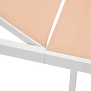 Marlin Patio Chaise Lounge Chair with White Aluminum Frame, Set of 2 - Elax Furniture