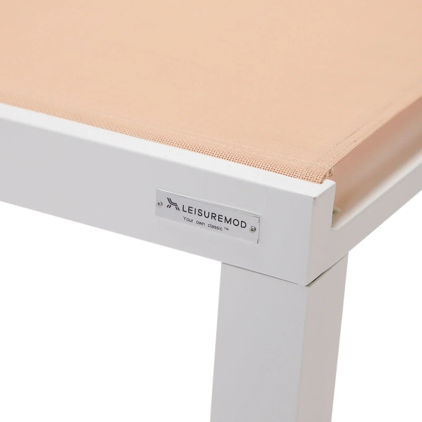 Marlin Patio Chaise Lounge Chair with White Aluminum Frame, Set of 2 - Elax Furniture