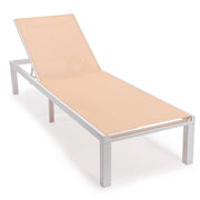 Marlin Aluminum Outdoor Chaise Lounge Chair with Sling Fabric Seat - Elax Furniture