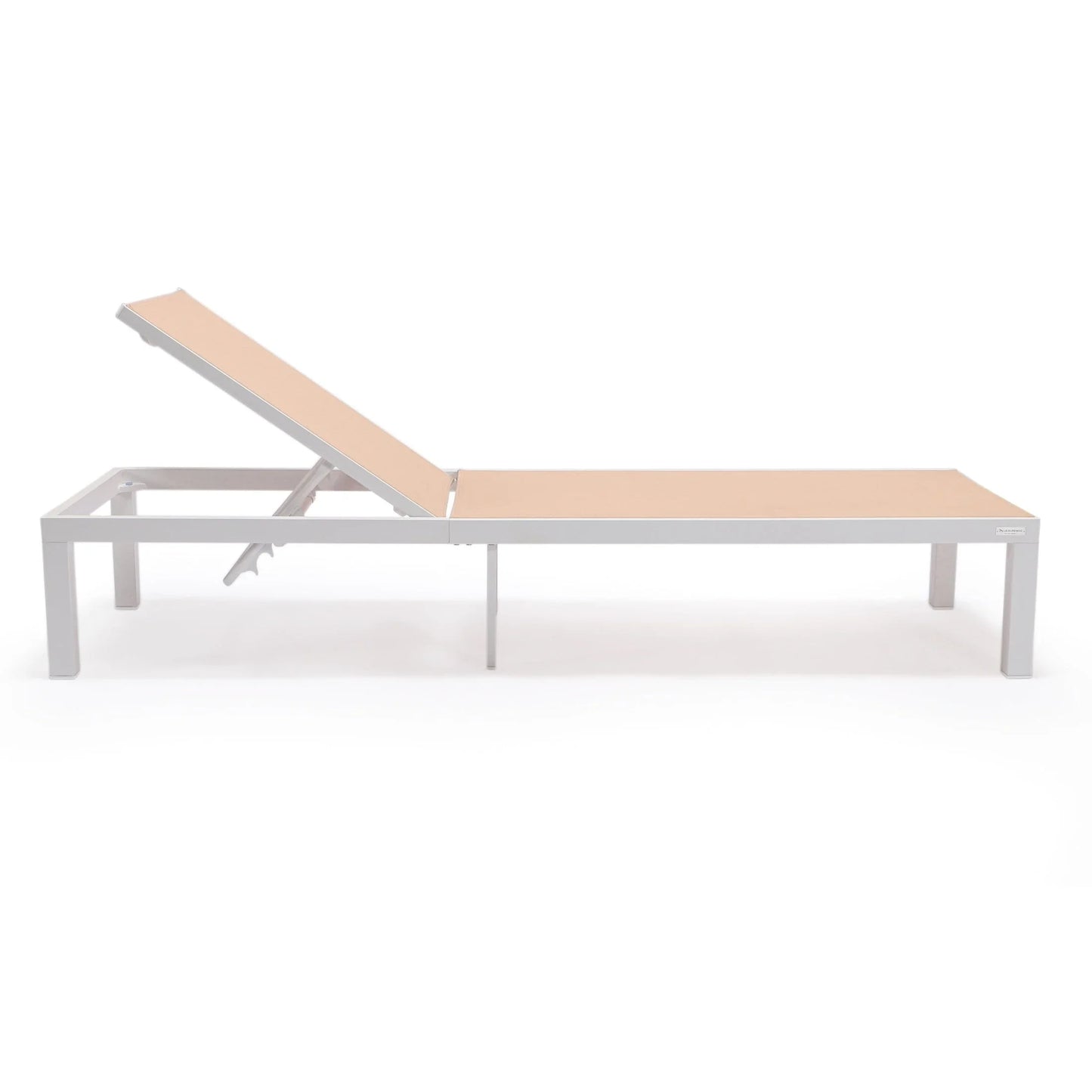 Marlin Aluminum Outdoor Chaise Lounge Chair with Sling Fabric Seat - Elax Furniture