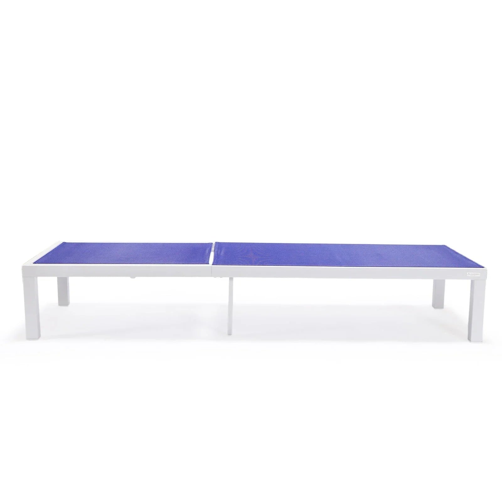 Marlin Patio Chaise Lounge Chair with White Aluminum Frame, Set of 2 - Elax Furniture