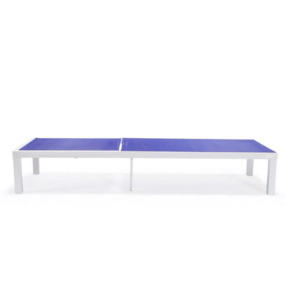 Marlin Patio Chaise Lounge Chair with White Aluminum Frame, Set of 2 - Elax Furniture