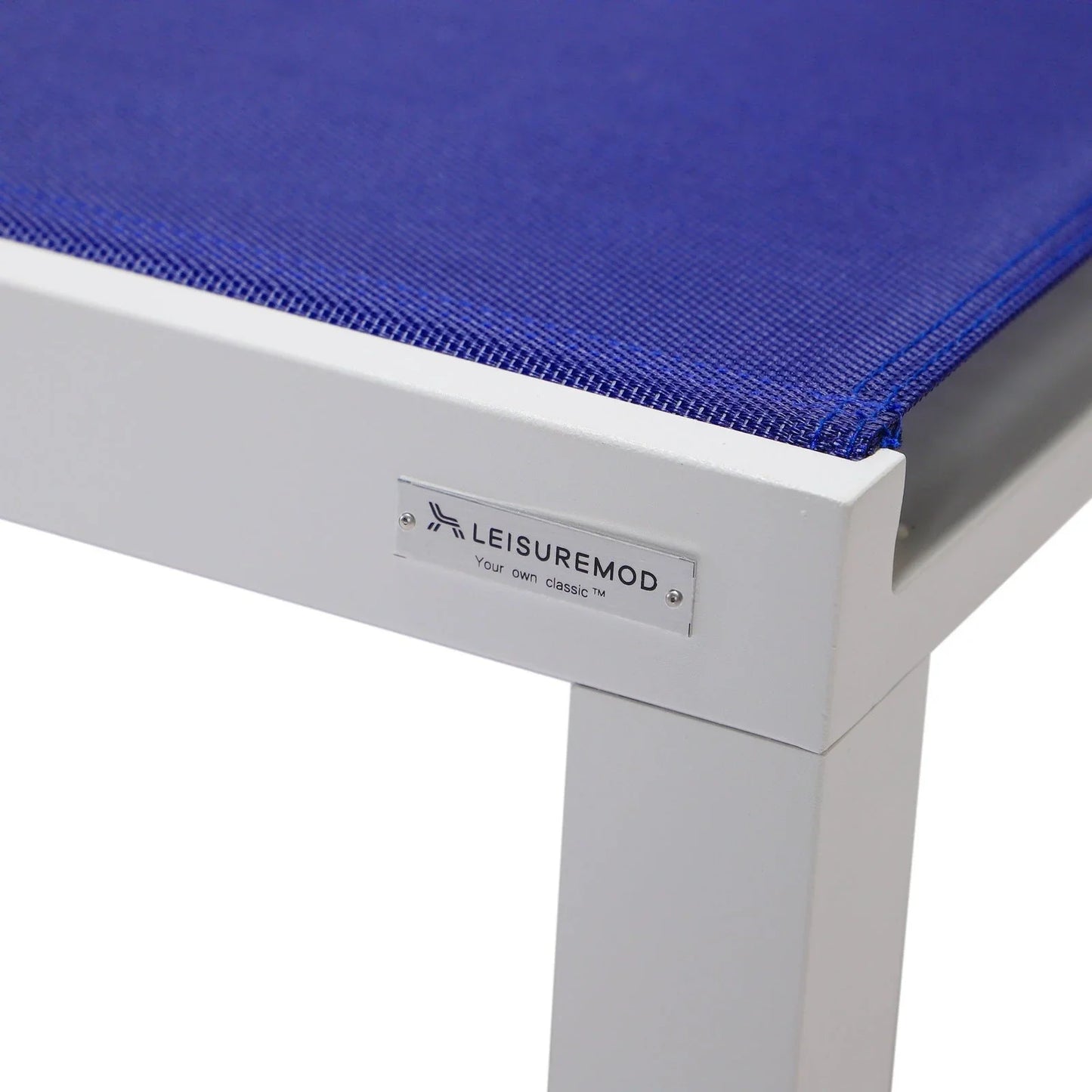 Marlin Patio Chaise Lounge Chair with White Aluminum Frame, Set of 2 - Elax Furniture