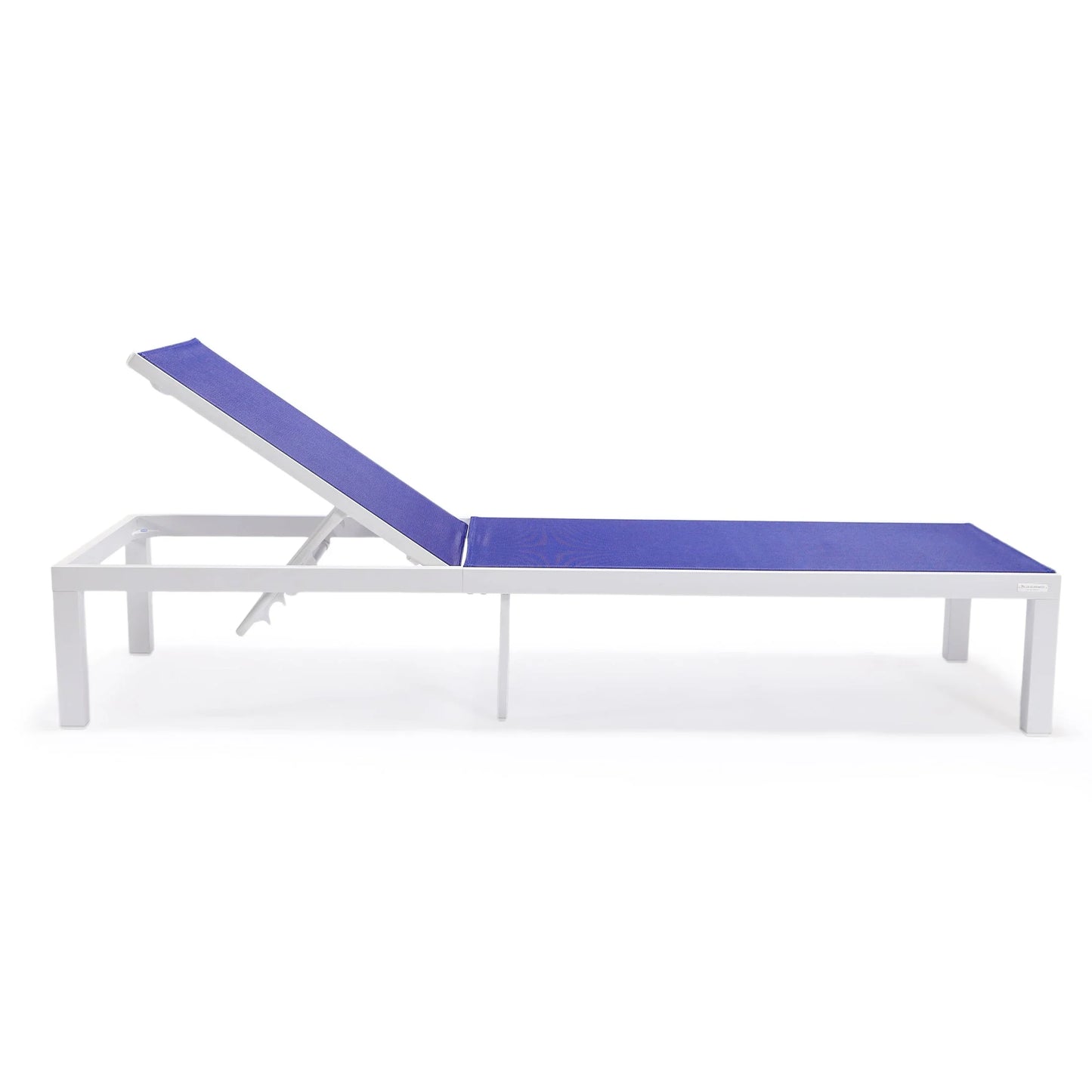 Marlin Aluminum Outdoor Chaise Lounge Chair with Sling Fabric Seat - Elax Furniture