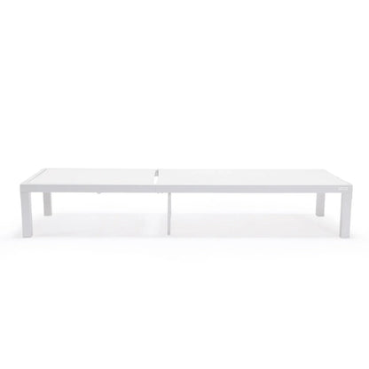 Marlin Patio Chaise Lounge Chair with White Aluminum Frame, Set of 2 - Elax Furniture