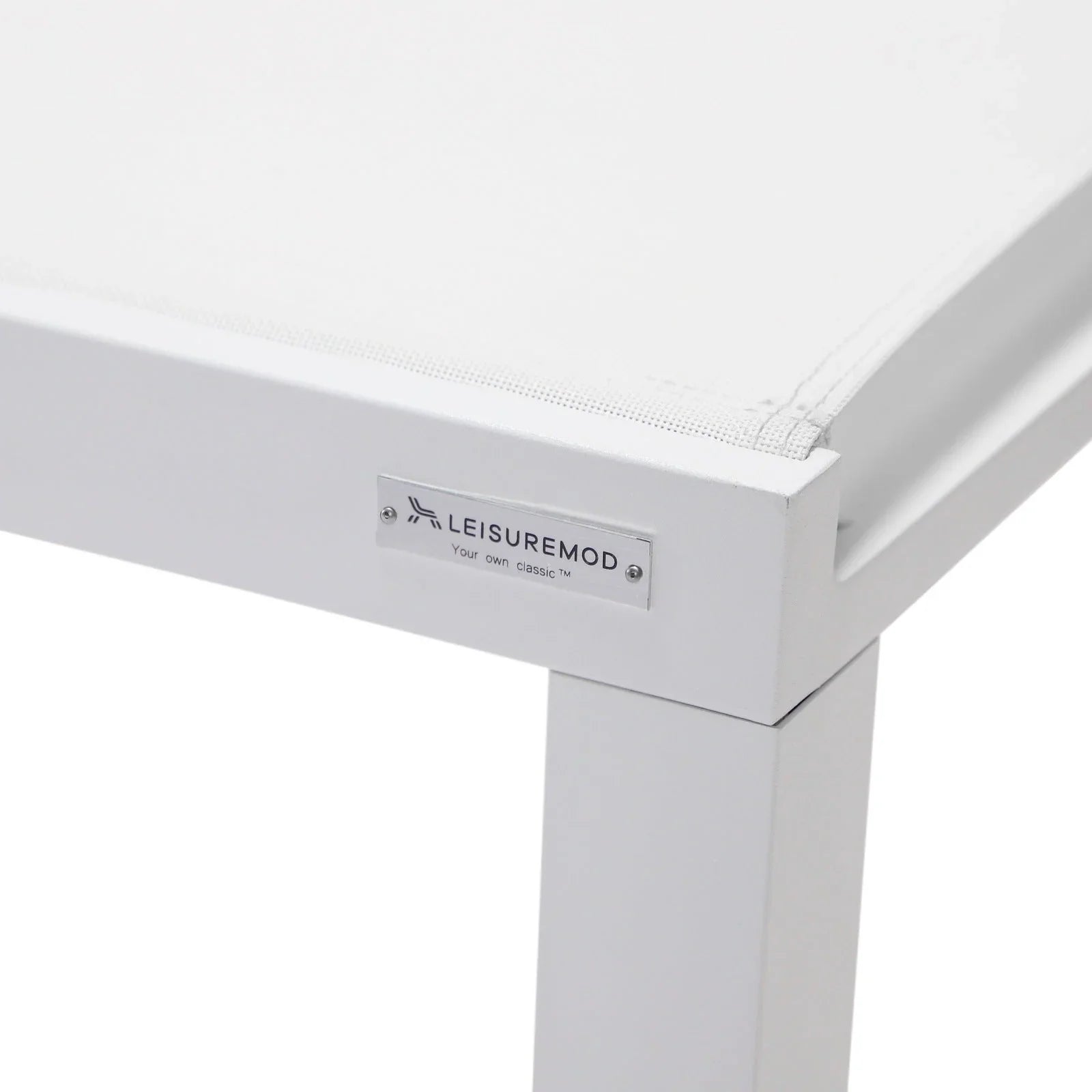 Marlin Patio Chaise Lounge Chair with White Aluminum Frame, Set of 2 - Elax Furniture