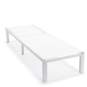 Marlin Patio Chaise Lounge Chair with White Aluminum Frame, Set of 2 - Elax Furniture