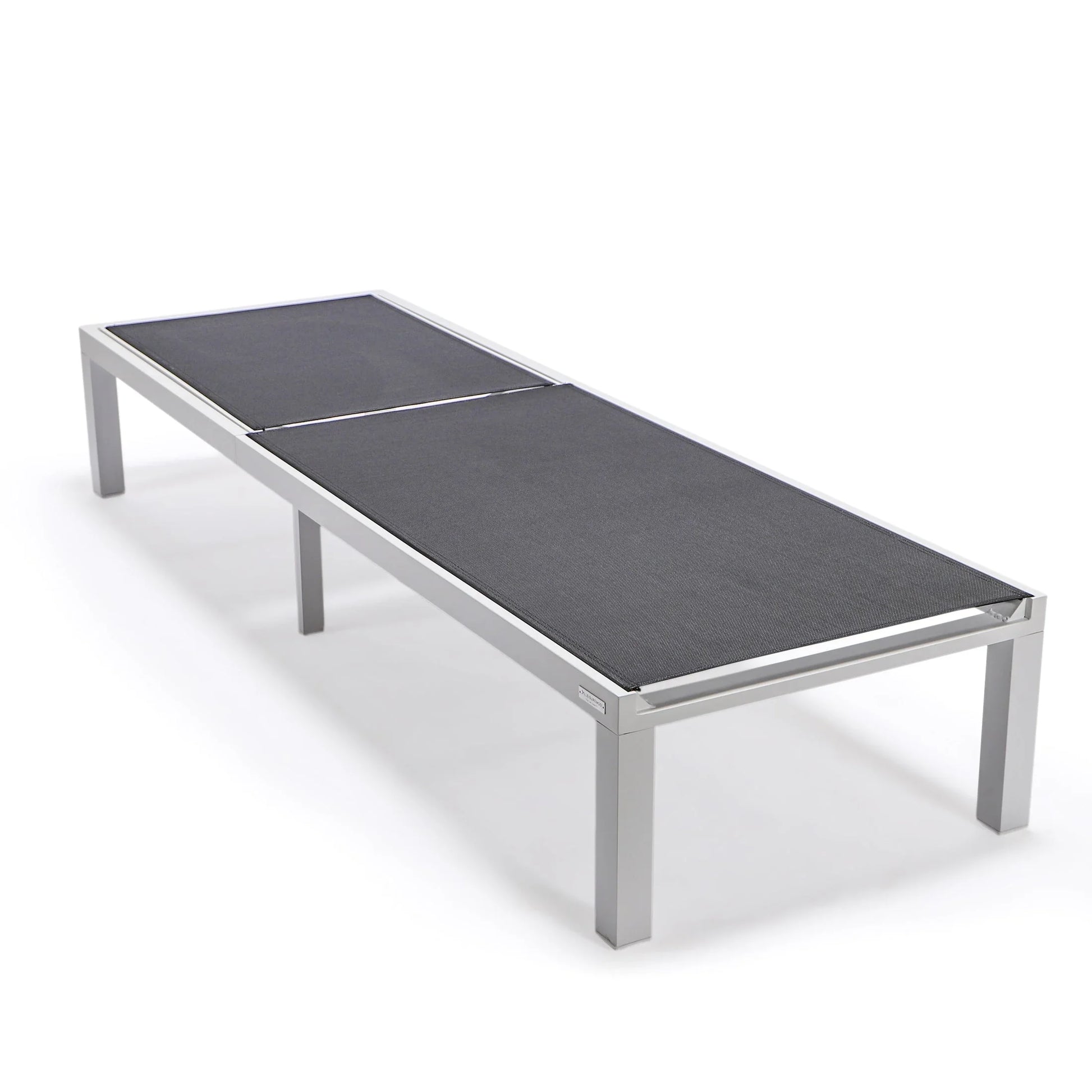 Marlin Aluminum Outdoor Chaise Lounge Chair with a Square Fire Pit Table - Elax Furniture