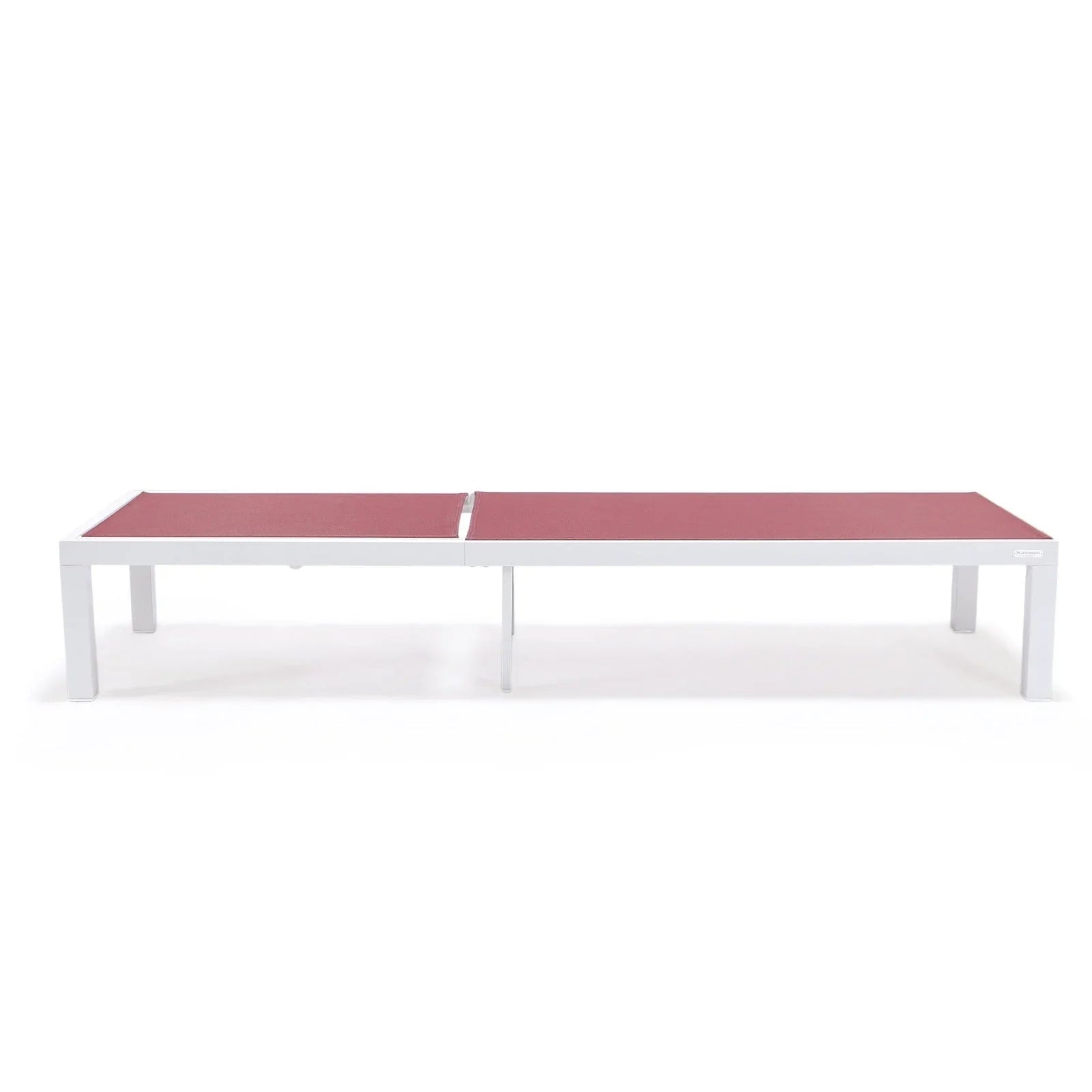 Marlin Modern White Aluminum Outdoor Chaise Lounge Chair With Square Fire Pit Side Table Set of 2 - Elax Furniture