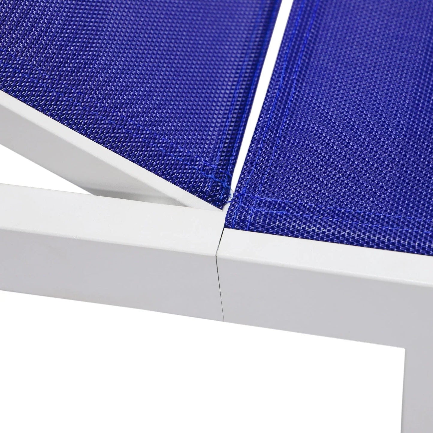 Marlin Modern White Aluminum Outdoor Chaise Lounge Chair With Square Fire Pit Side Table Set of 2 - Elax Furniture