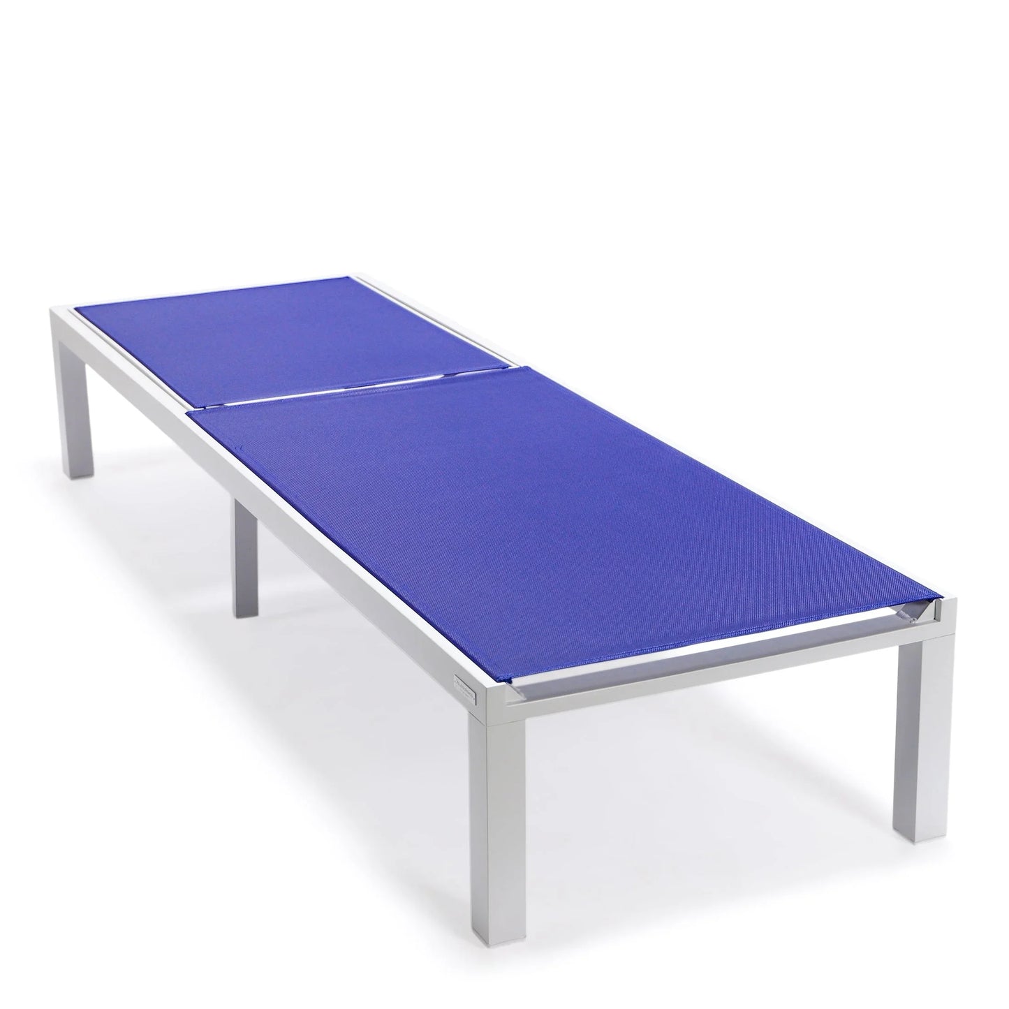 Marlin Aluminum Outdoor Chaise Lounge Chair with a Square Fire Pit Table - Elax Furniture