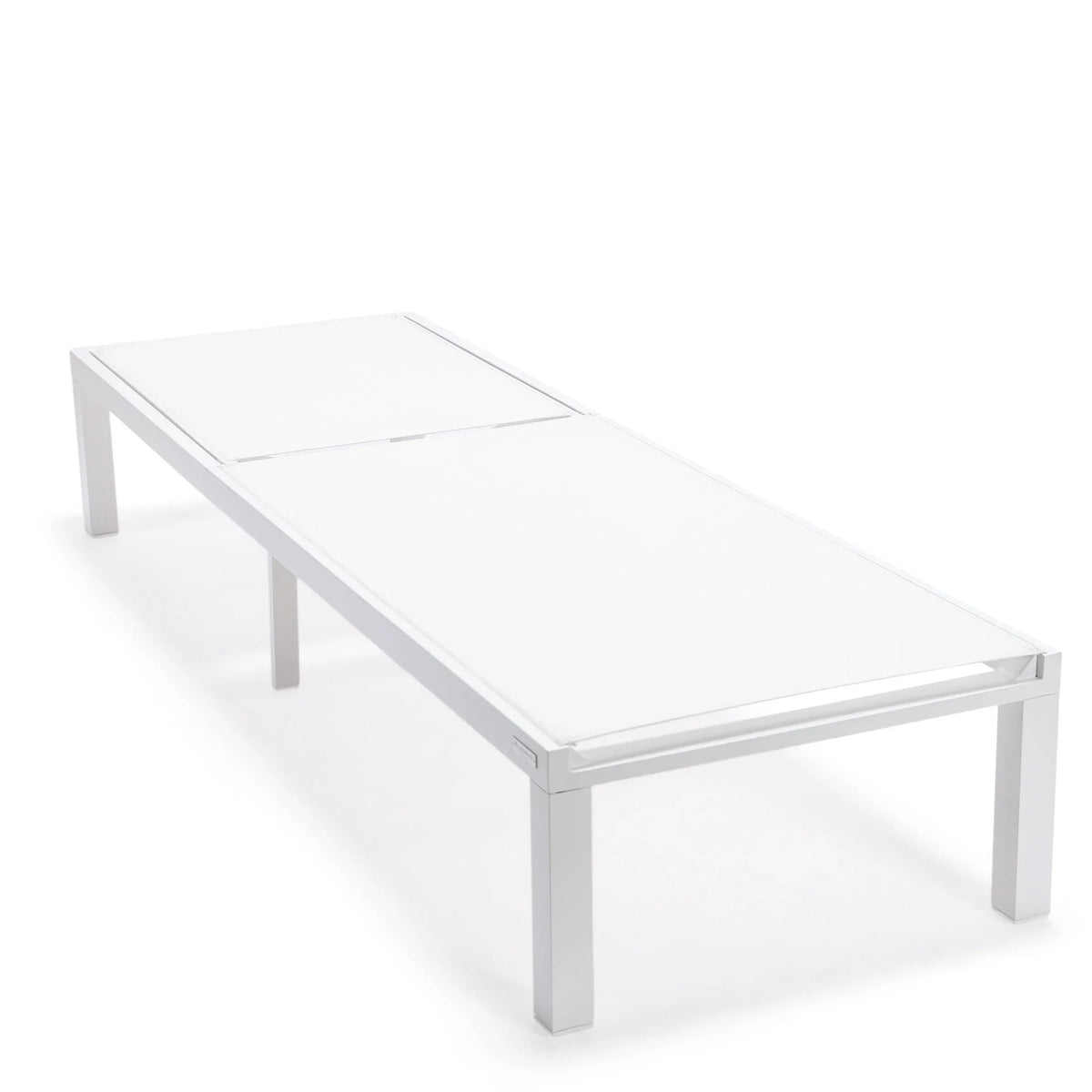 Marlin Aluminum Outdoor Chaise Lounge Chair with a Square Fire Pit Table - Elax Furniture