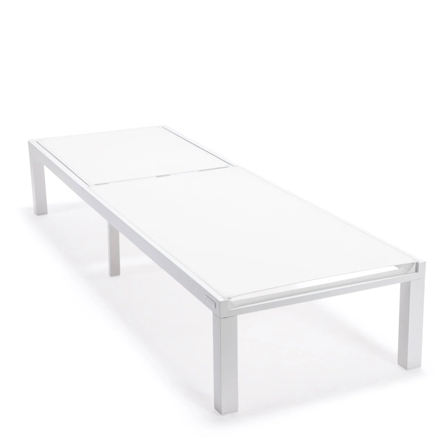 Marlin Aluminum Outdoor Chaise Lounge Chair with a Square Fire Pit Table - Elax Furniture