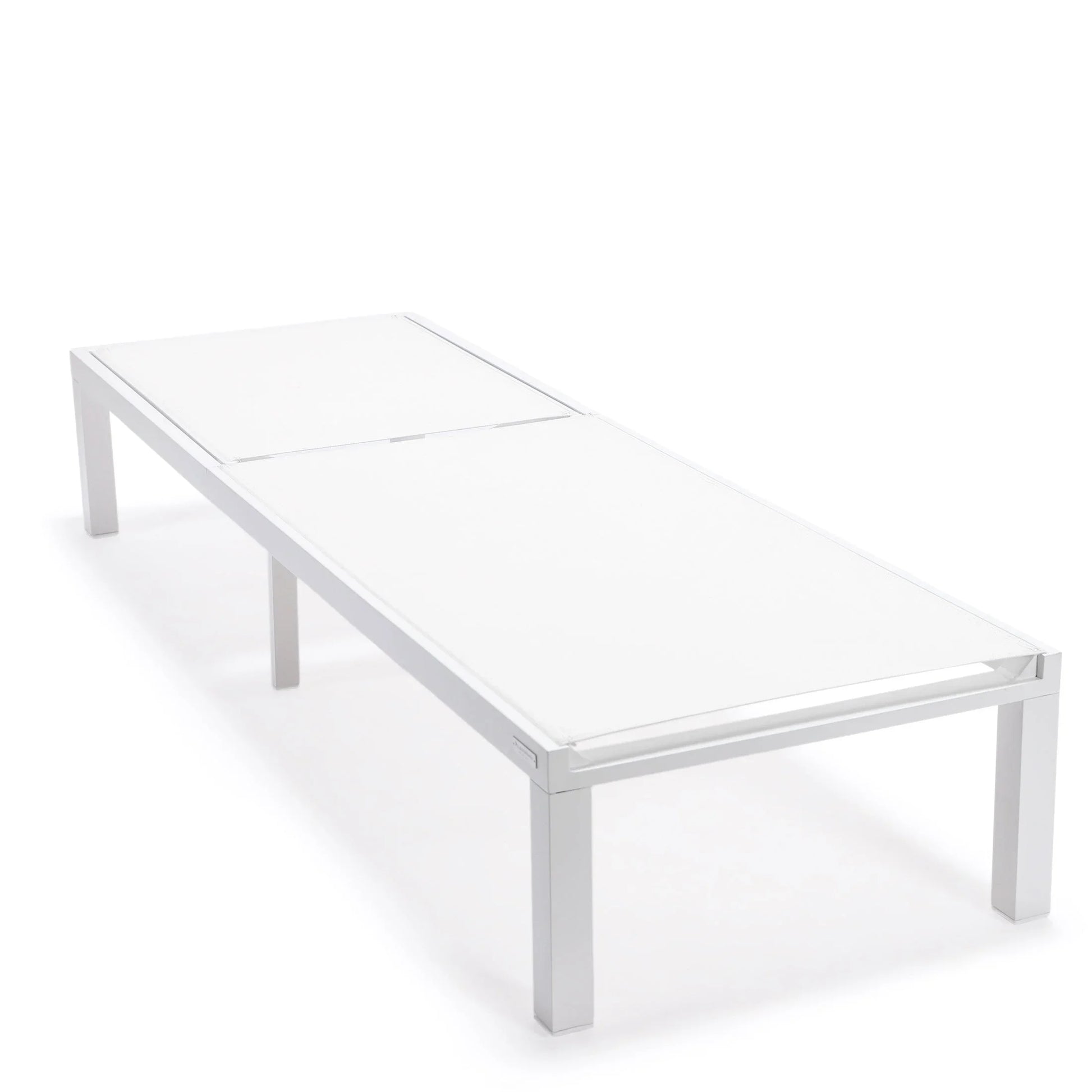 Marlin Aluminum Outdoor Chaise Lounge Chair with a Square Fire Pit Table - Elax Furniture