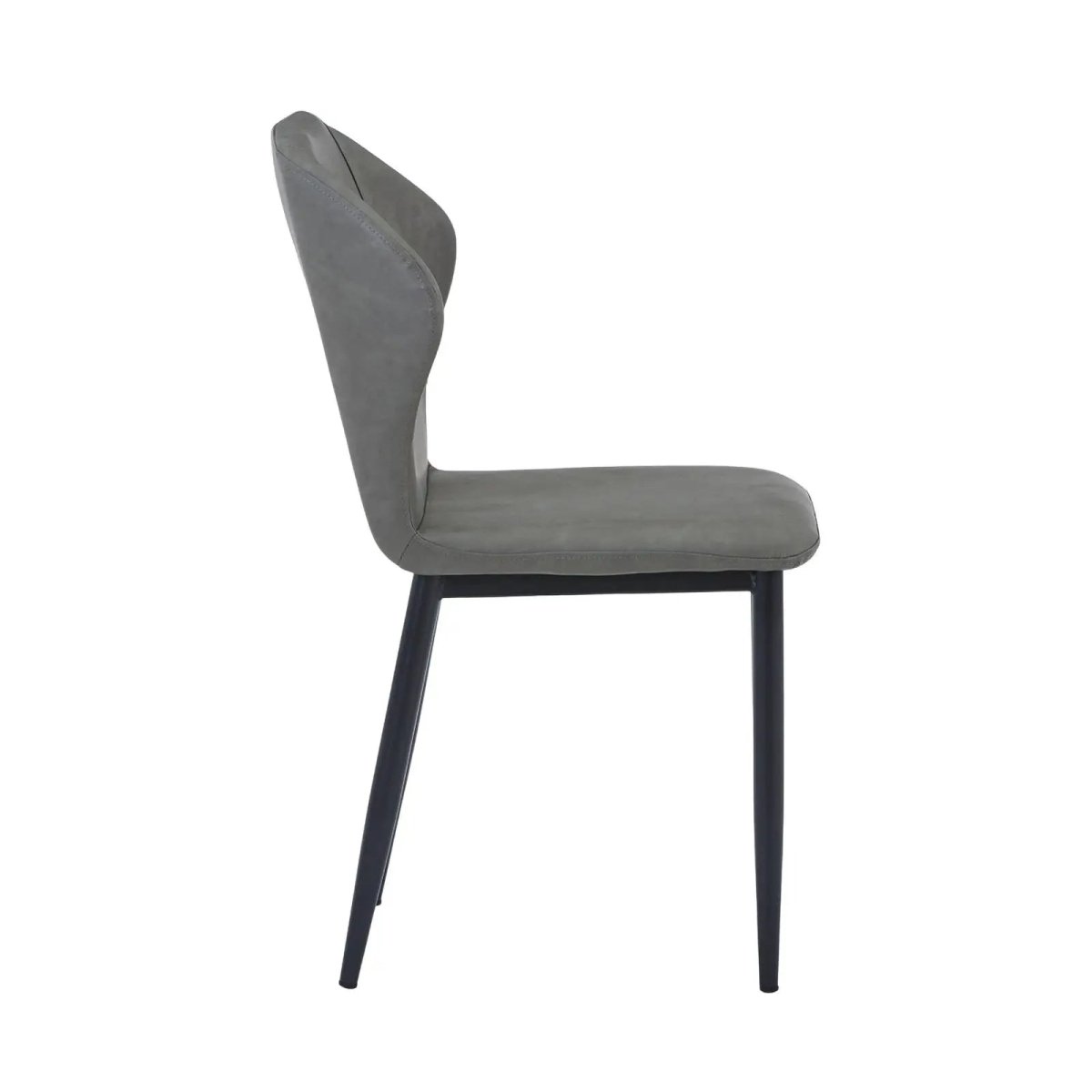 Mosaic Modern Dining Chair Upholstered Leather Vinyl Accent Chair with Curved Back Moss Green Dining Chair Leisuremod