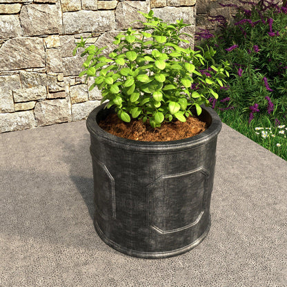 Meadow Fiberstone and MGO Clay Modern Round Planter Pot for Indoor and Outdoor - Elax Furniture