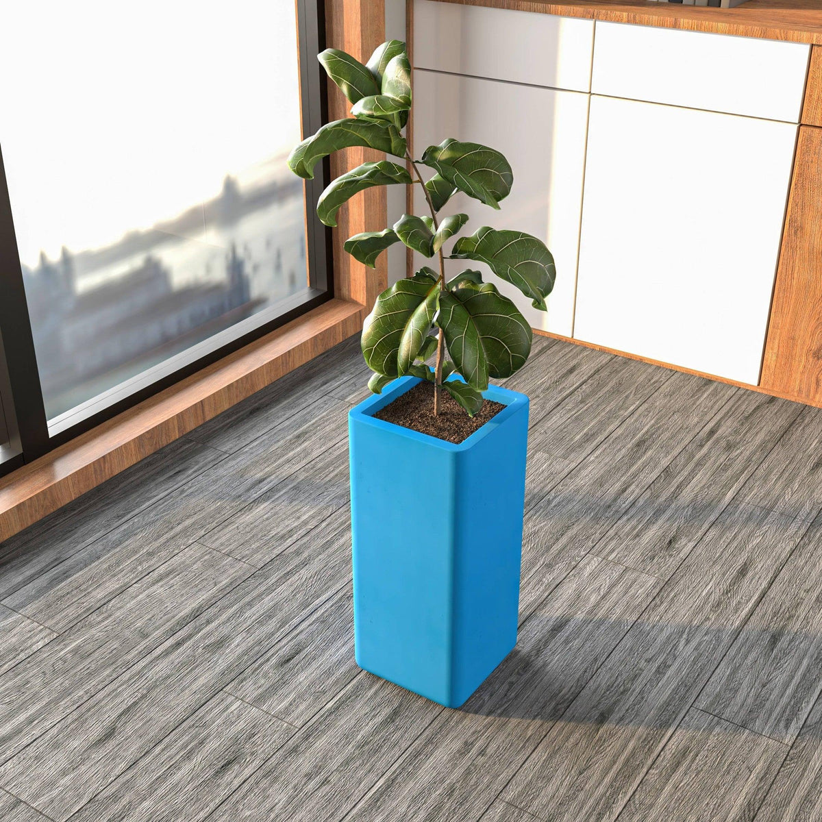 Marquee Fiberstone and MGO Clay Square Planter Pot for Indoor and Outdoor - Elax Furniture